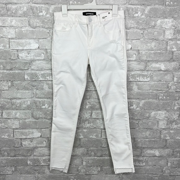 Express White Stretch Ankle Legging Jeans - Picture 1 of 7
